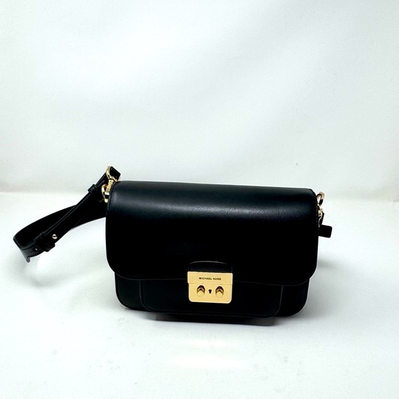 NWT Michael Kors Black Leather Handbag - Picture 1 of 16